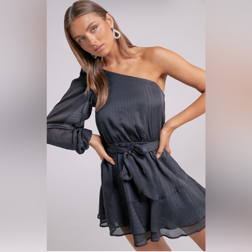 One sleeve wedding guest dress
